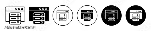 Caching Icon. multiple copies of data or files in a temporary storage location in computer browser to keep safe and secure. cache browse data record storage in ram memory symbol. caching data cleaner  photo