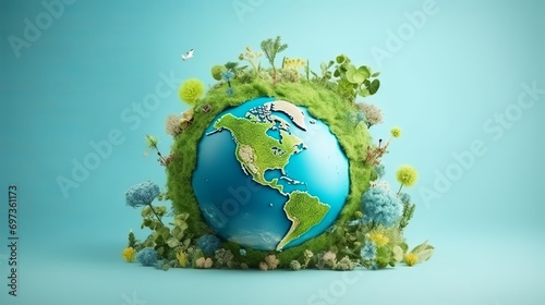 The idea of the global environment and earth day.