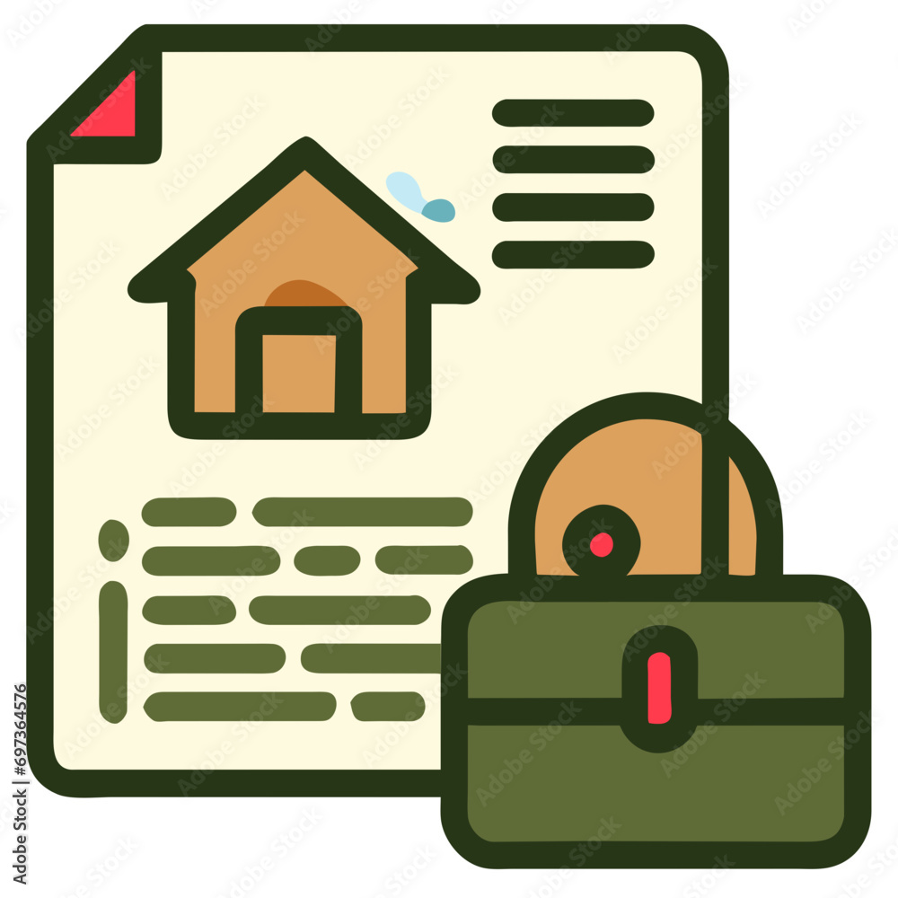 Mortgage document. vektor icon illustation Mortgage document. vektor icon illustation