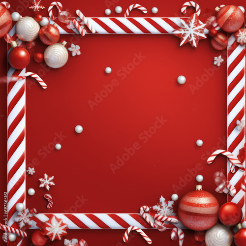 Christmas red background with copy space for your text.