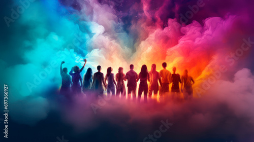 group of people inclusion colorful