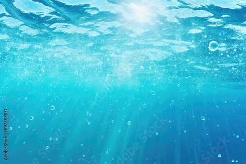 Underwater Serenity: Sunlight Filtering Through Ocean Water