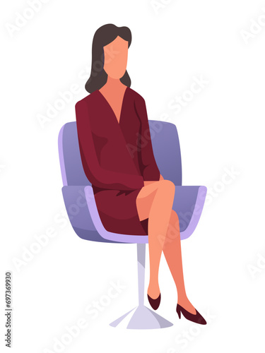 Speaker talking. Discussion, stage, candidate flat vector illustration. Public speech and politics concept for banner, website design or landing web page