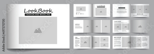 Landscape modern look book portfolio template design