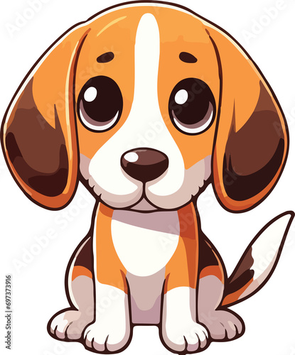 cartoon style foxhound