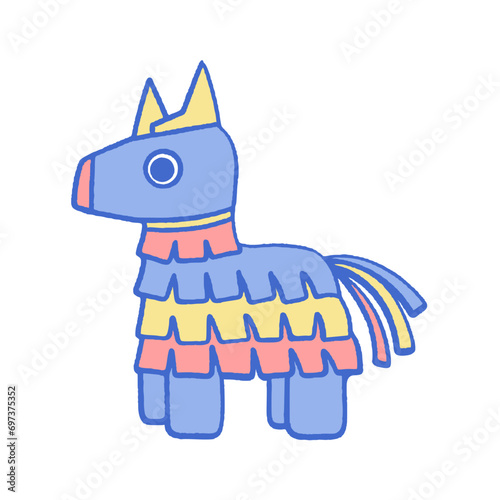 svg mexico pinata doodle element set