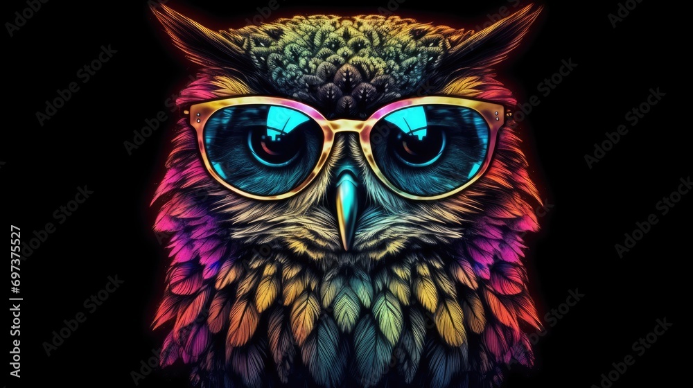 owl wearing sunglasses on a solid color background, vector art, digital art, faceted, minimal, abstract. owl wearing sunglasses on a solid color background, vector art, digital art, faceted, minimal, abstract.