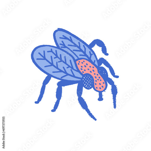 svg poison bugs doodle element set