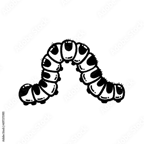 svg poison bugs doodle element set