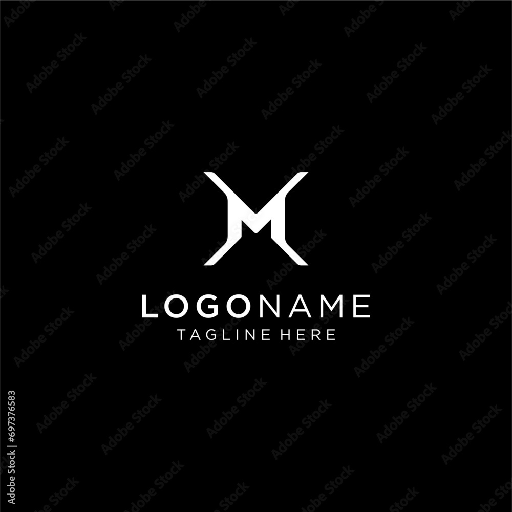 Obraz premium letter XM or MX logo concept vector