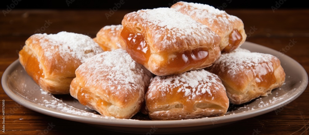 Argentine sweet pastries called pastelitos are made with fried dough and filled with sweet membrillo or sweet potato.