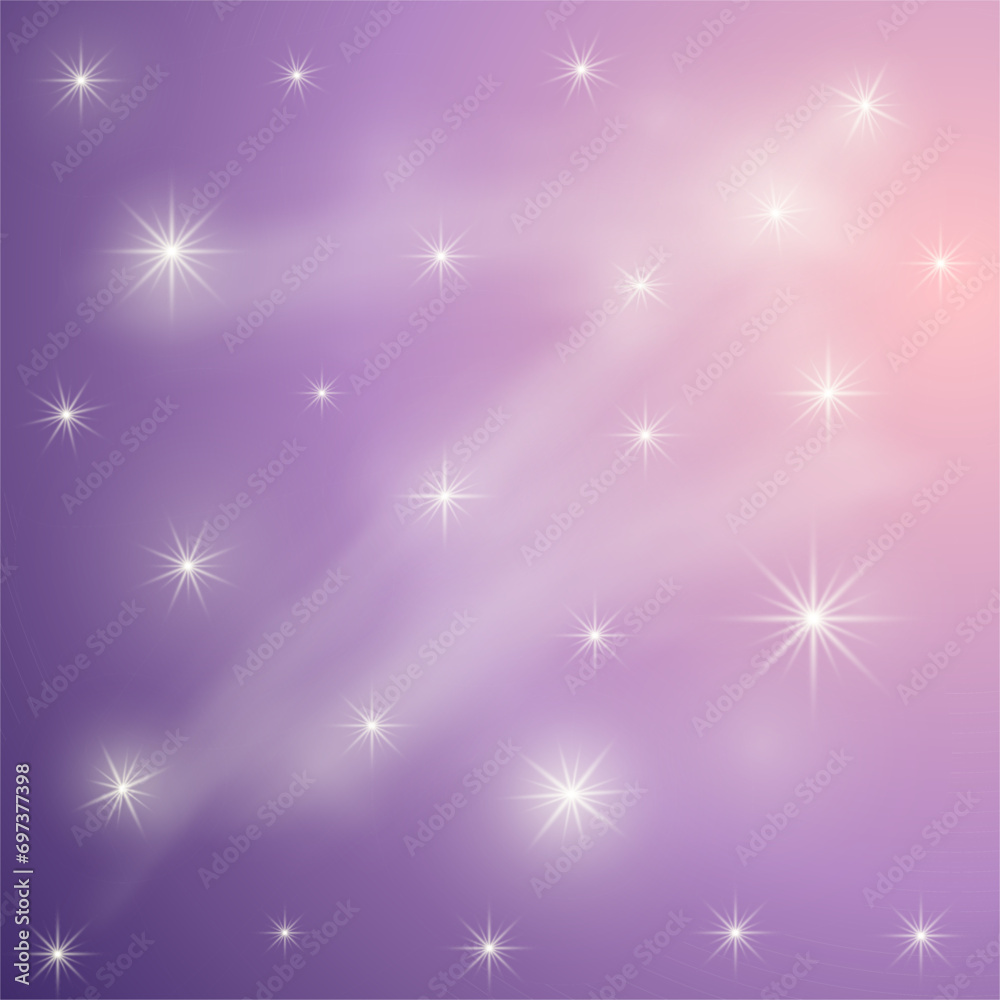 Delicate background with shine and stars, purple elegant template with starry sky and milky way Delicate background with shine and stars, purple elegant template with starry sky and milky way