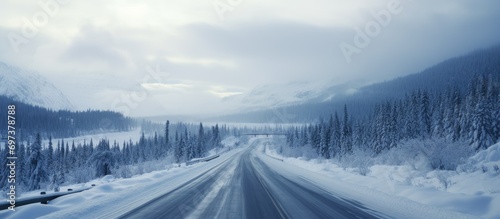 I-90 winter roadtrip in Montana.