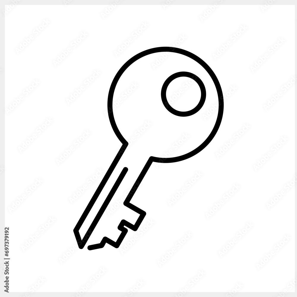 Doodle key icon isolated. Hand drawn art line. Sketch vector stock illustration. EPS 10 Doodle key icon isolated. Hand drawn art line. Sketch vector stock illustration. EPS 10