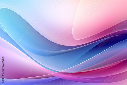 abstract background with smooth lines in pink, blue and yellow colors