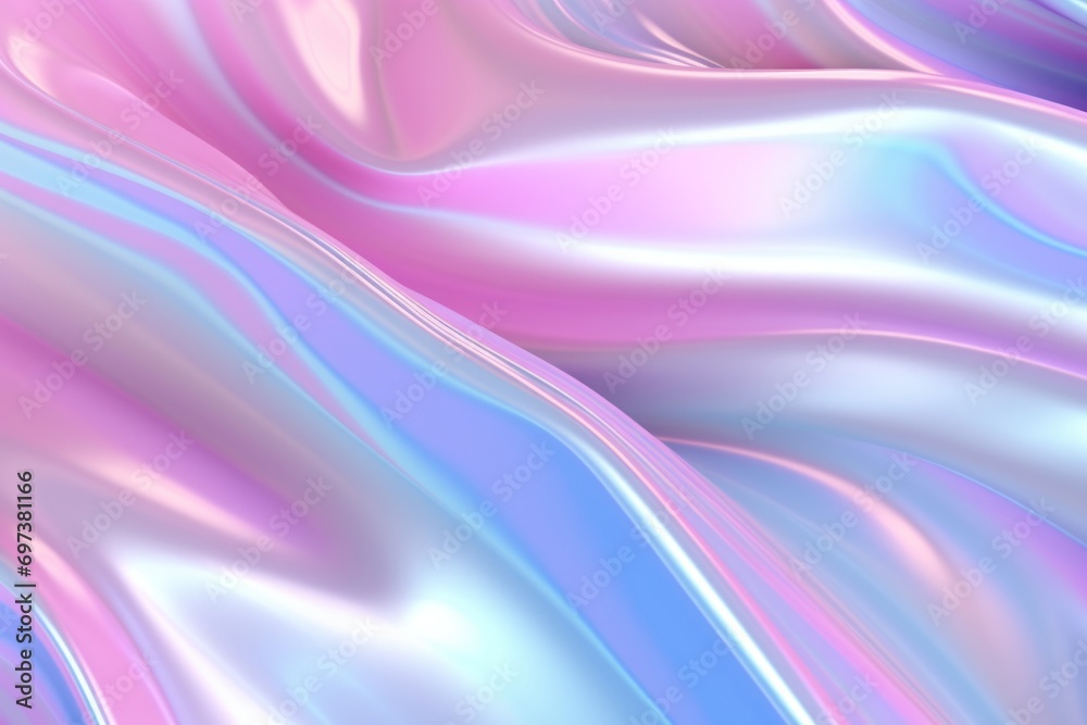 Flowing holographic background, pastel pink and blue and gray colors Flowing holographic background, pastel pink and blue and gray colors