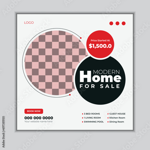 Real estate social media post design template