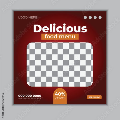 Modern food social media template