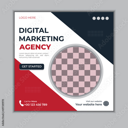 Digital marketing agency business promotion corporate social media post template