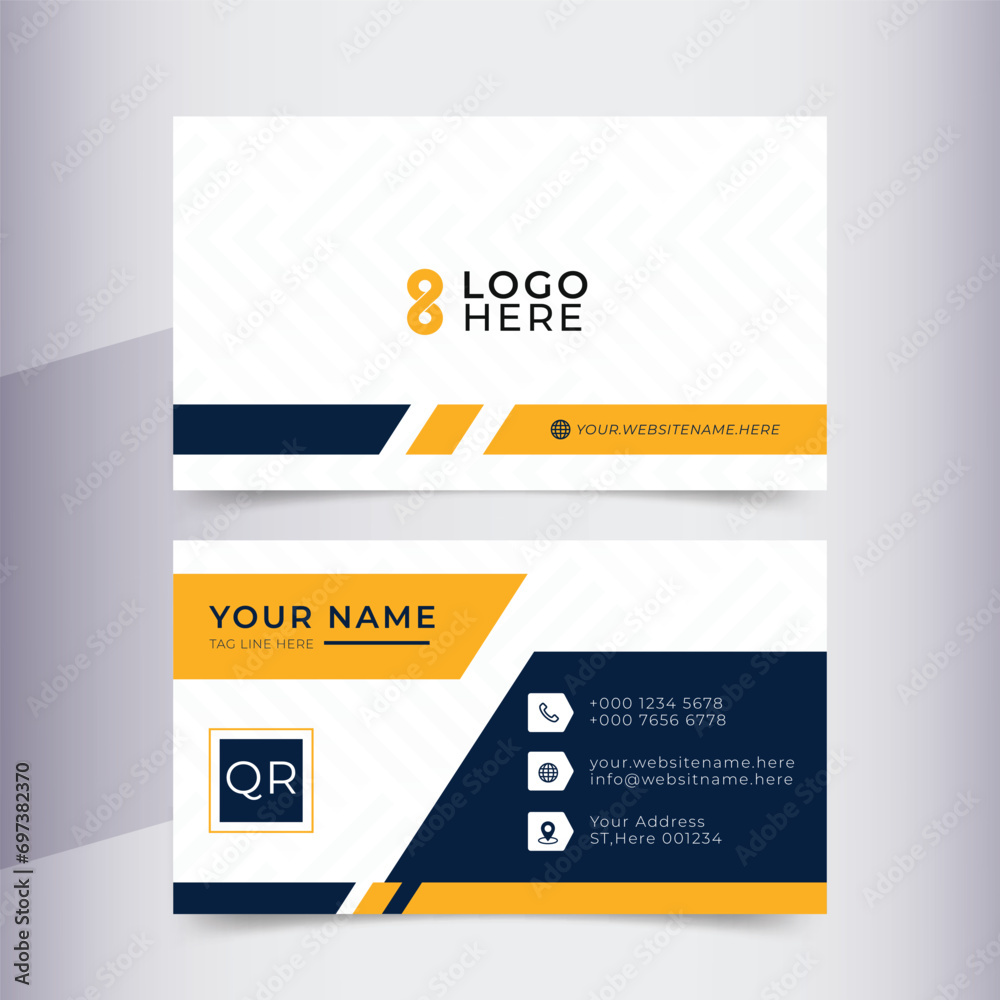 Fototapeta premium flat business card design template