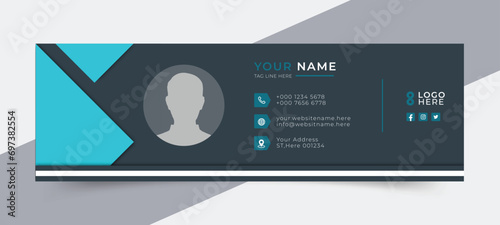 flat emai siganture or facebook cover design