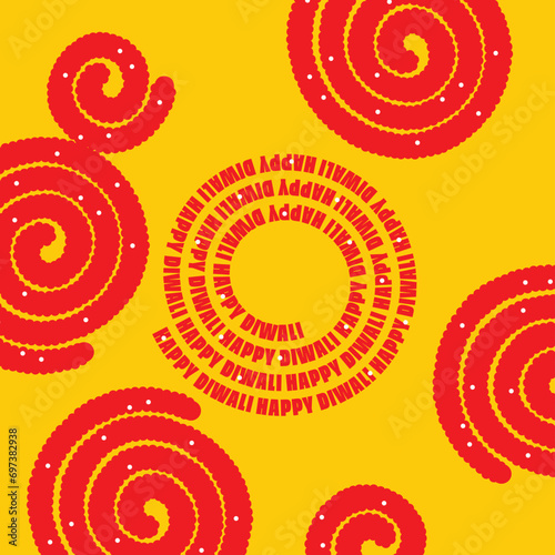 Happy Diwali, Chakli, A creative representation of Diwali food.