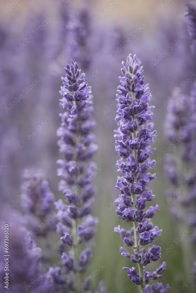 Violet lavender field. Lavanda purple flowers beautiful sunshine blooming in a garden, Latvia Violet lavender field. Lavanda purple flowers beautiful sunshine blooming in a garden, Latvia
