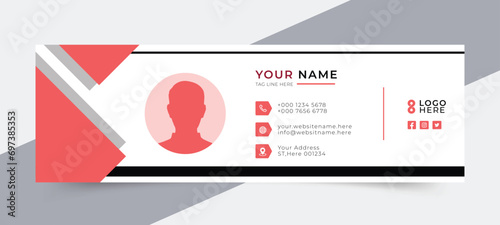 flat emai siganture or facebook cover design