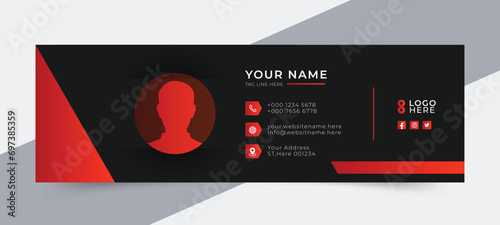 flat emai siganture or facebook cover design