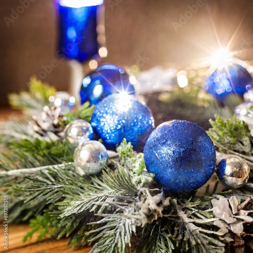 Nahaufnahme eines Adventskranzes