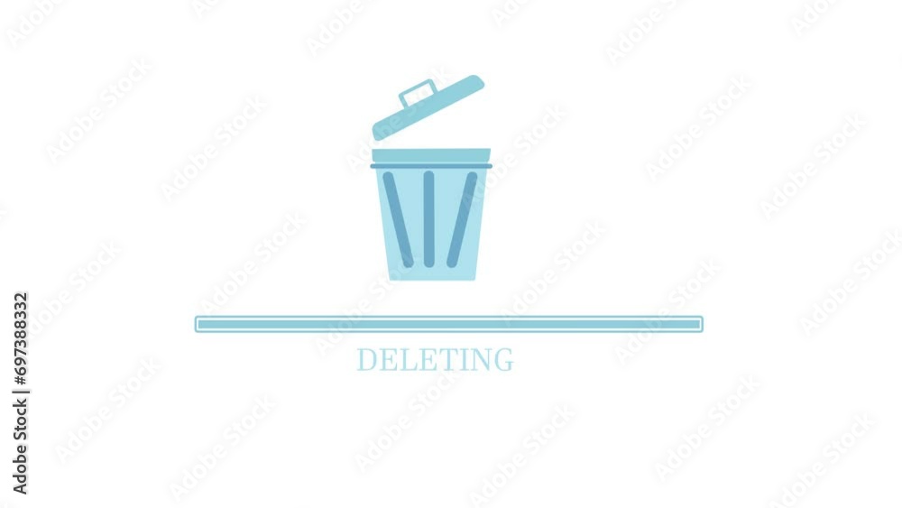 Trash Bin icon, Garbage bin sign. Ecology and Pollution Concept Icon animation. simple design animation.