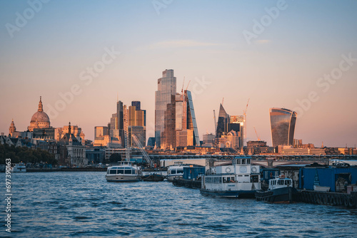 Canvas Print london city at sunset