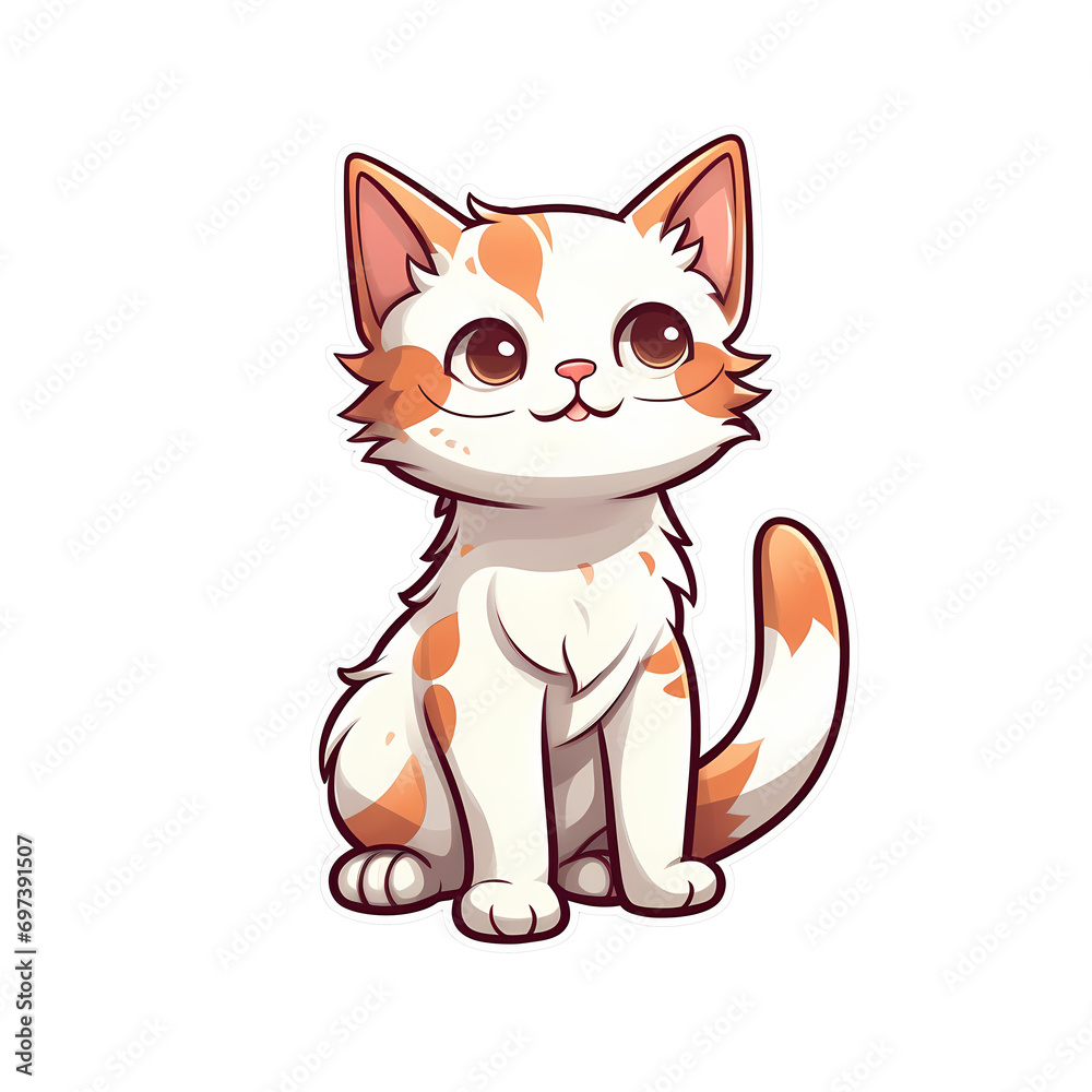 cute cartoon cat sticker cute cartoon cat sticker