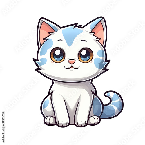 cute cartoon cat sticker 