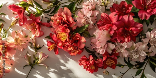 A close-up view of a bunch of flowers arranged on a table. Perfect for adding a touch of nature and beauty to any space