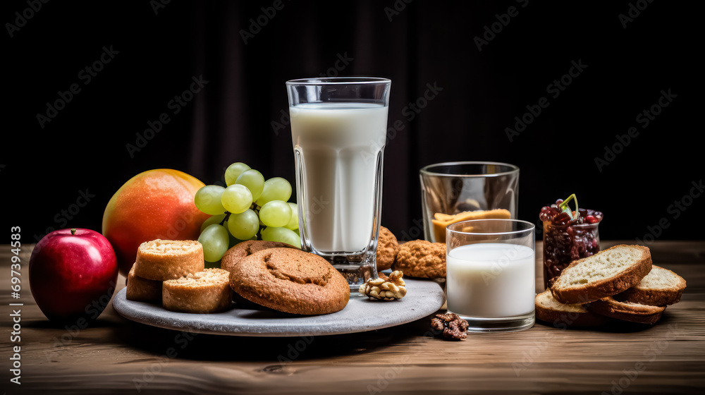 a glass of milk sitting alongside delicious cookies a glass of milk sitting alongside delicious cookies