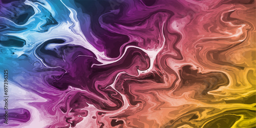 Colorful background with the effect of spreading liquid. Liquid art for the design of backgrounds, posters, covers and creative ideas