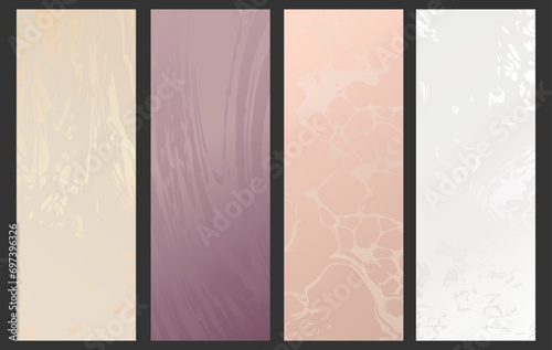 A set of luxurious backgrounds. Collection of templates for the design of postcards, invitations, packaging, greetings. Premium theme for creative design