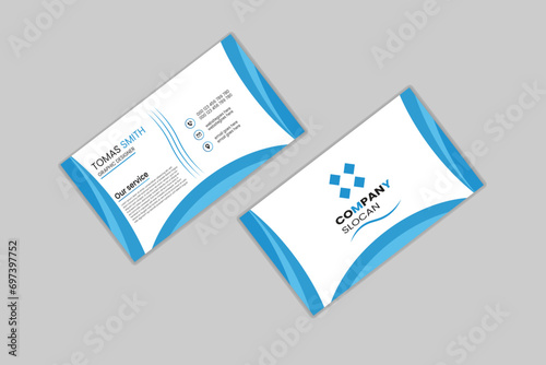 Technology visting card template and professional desing, web desing tutorials, modern desing marketing template, crporte business card, editable modern desing business card. CMYK color mode desing. photo