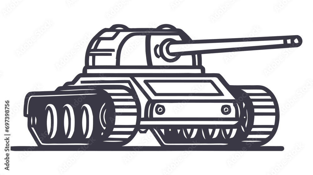 Silhouette tank logo template. Vector illustration isolated on white background. Silhouette tank logo template. Vector illustration isolated on white background.