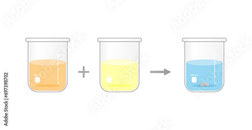 Acid–base reaction. chemical reaction neutralization. HCl hydrochloric acid, NaOH sodium hydroxide, and NaCl, sodium chloride. Vector illustration.