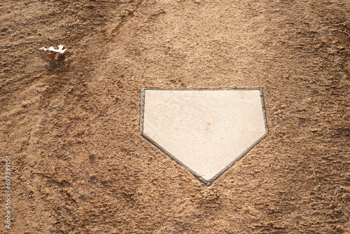 Little league baseball field, home plate. photo