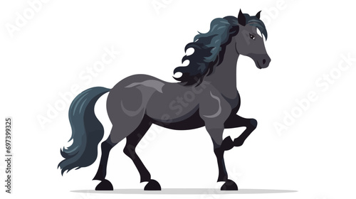 Black horse vector illustration isolated on white background