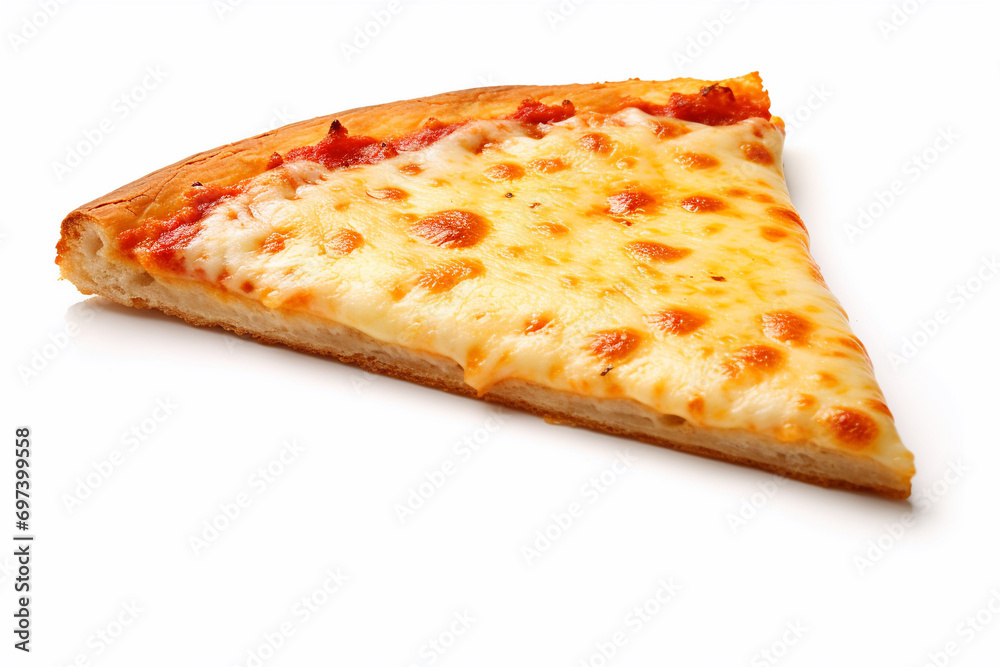 Savor the Slice: Irresistible Pizza Delight on a White Canvas