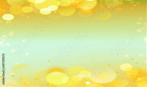 Yellow bokeh background square backdrop with copy space for text or image