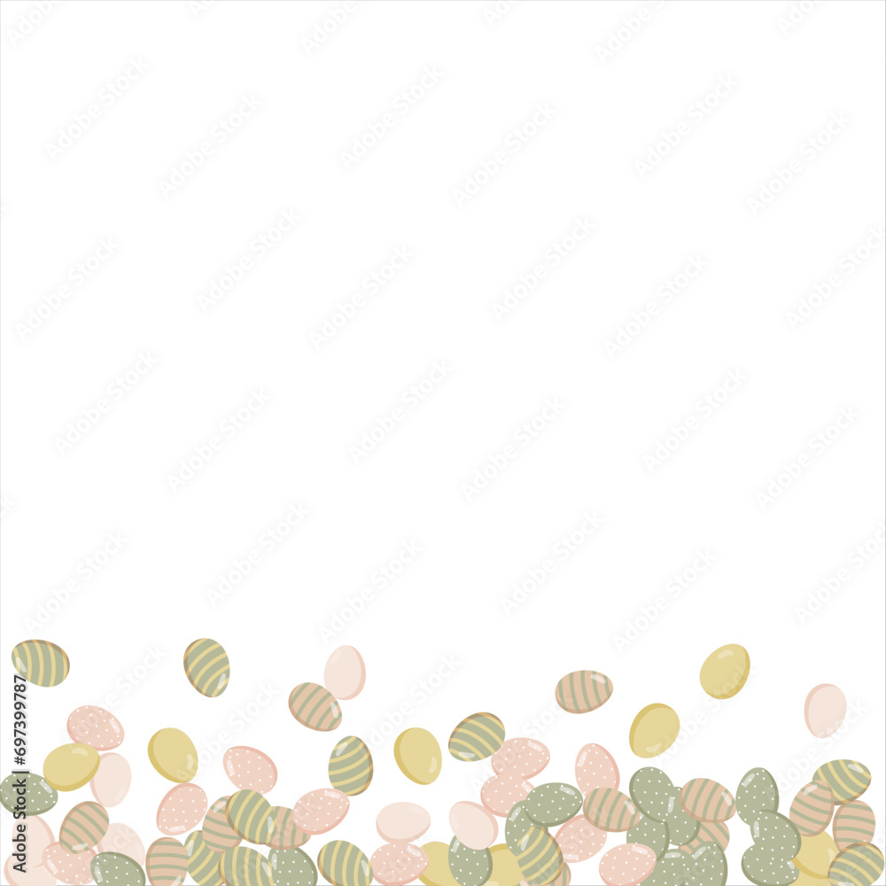Happy Easter Banner. Pattern of eggs, flowers and twigs. For card, banner, poster, flyer, and web. Spring Festival. Vector illustration Happy Easter Banner. Pattern of eggs, flowers and twigs. For card, banner, poster, flyer, and web. Spring Festival. Vector illustration