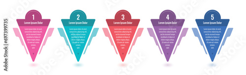 triangle informational template. internet, web, annual report, magazine information template. ice cream cone infographic template.