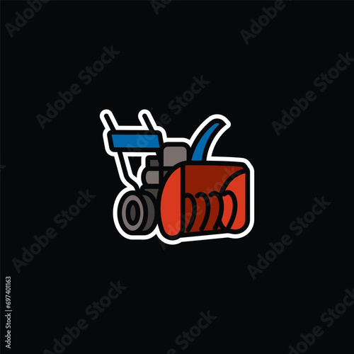Original vector illustration. The icon of snow removal equipment.
