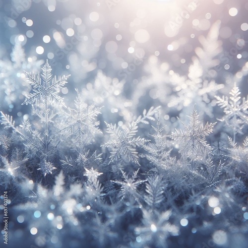 background with snowflakes © Nikolina