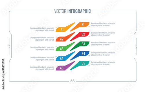 ten steps infographic design geometric information template business infographic design